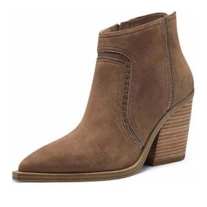Vince Camuto Granda Tuscan Suede Ankle Bootie in Brown